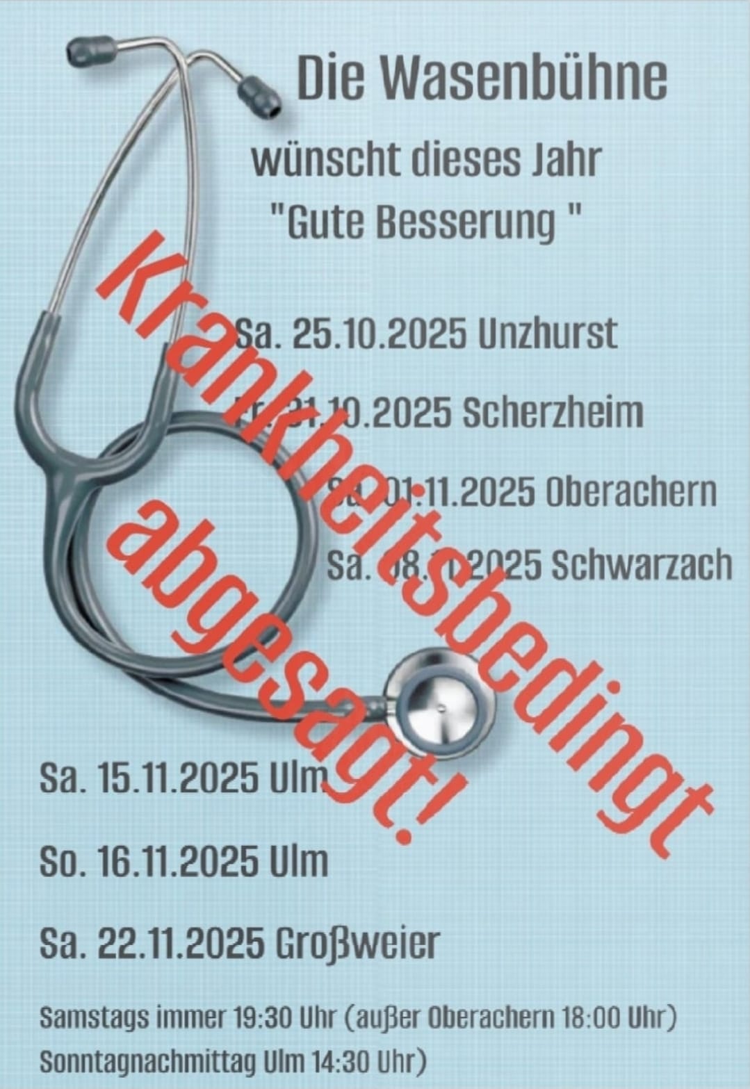 2025-10-25 Absage Wasenbühne